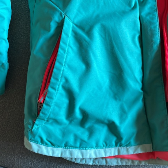Columbia Kids L 14/16 Hooded Omni Heat Coat Teal & Pink - Picture 5 of 16